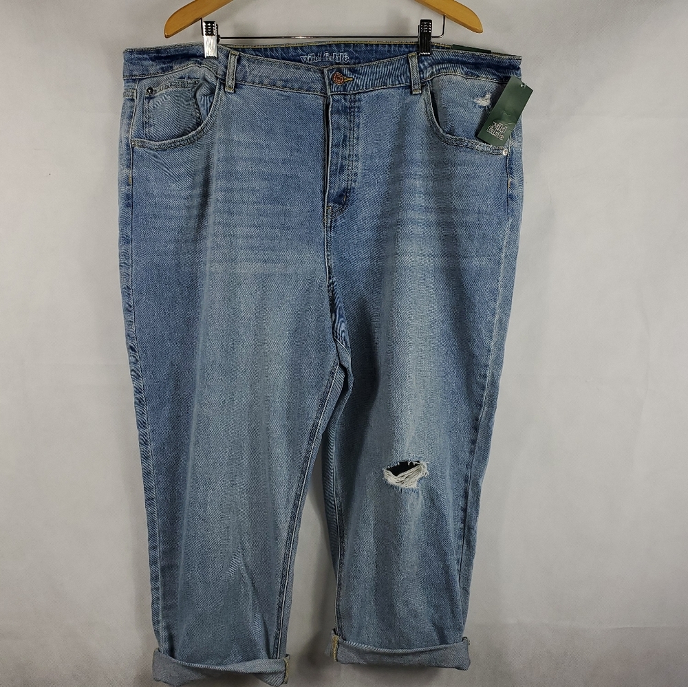 High rise girlfriend jeans